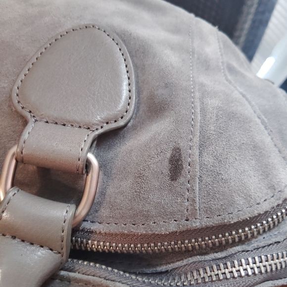 Audrey Brooke Suede Leather Bag Purse - Picture 5 of 16